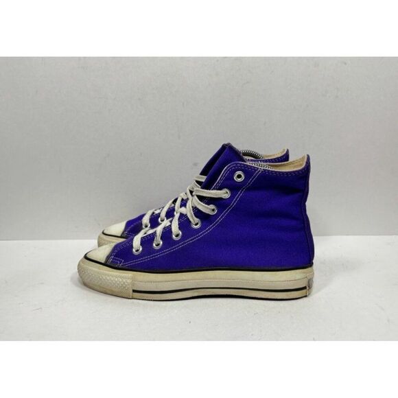 Vintage Converse All Star Chuck Taylor Purple High Top Made in USA Mens Size 5 - Picture 3 of 11